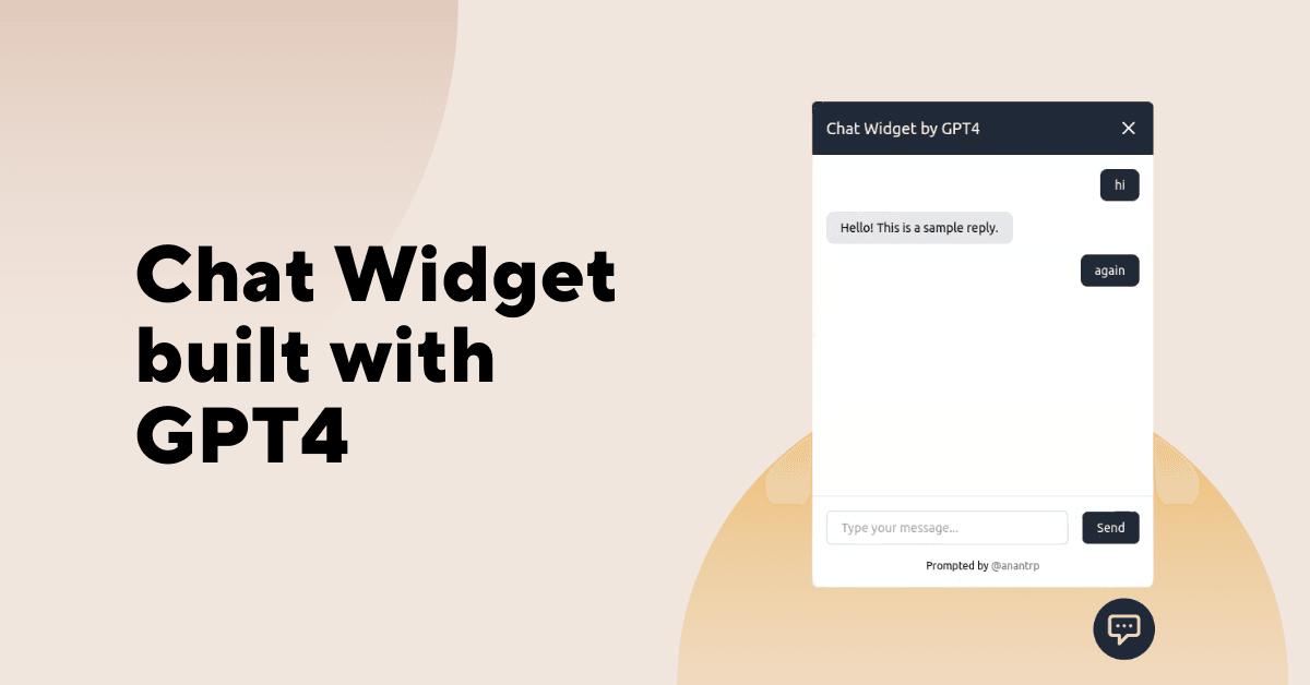 How I built a chat widget with ChatGPT - under an hour